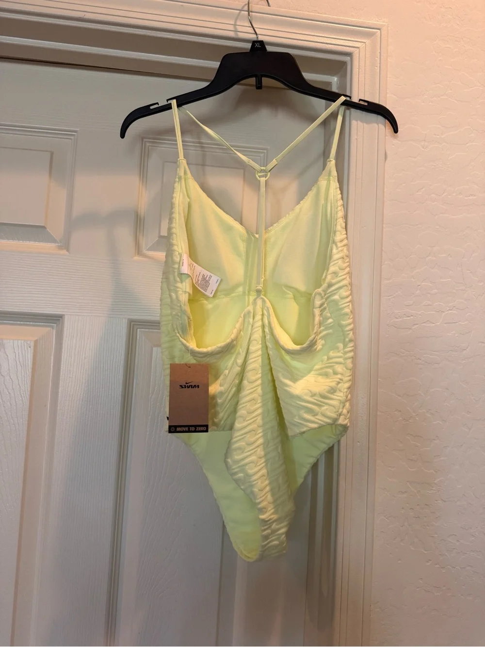 NWT Nike Women's Swoosh Link Terry Texture Y-Back One Piece Swimsuit SIZE XL